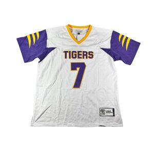 Authentic Classics Lamar Jackson Boynton Beach Tigers Jersey White Purple 3XL